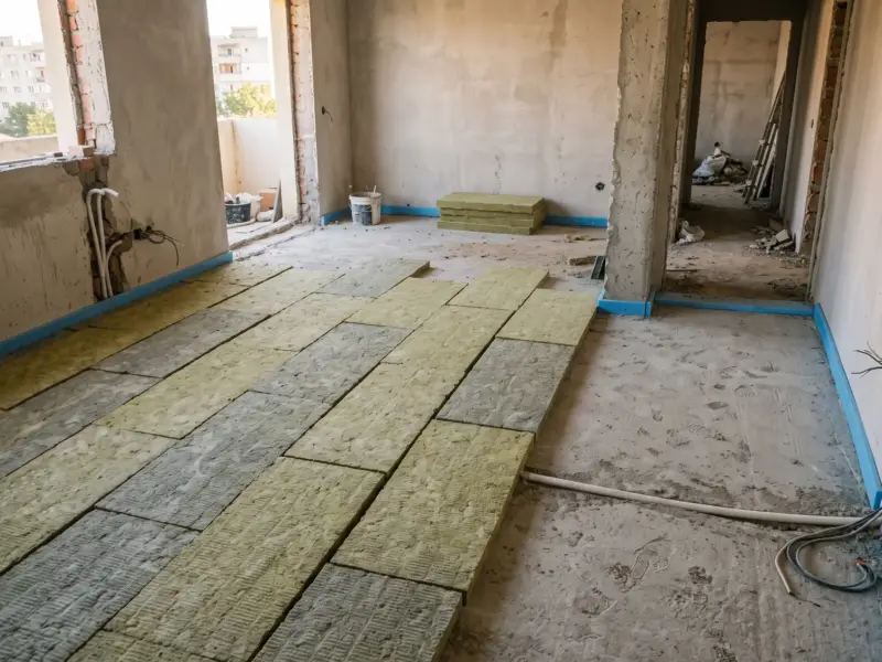 Plăci de vată pentru șapă flotantă și bandă perimetrală pe pereți